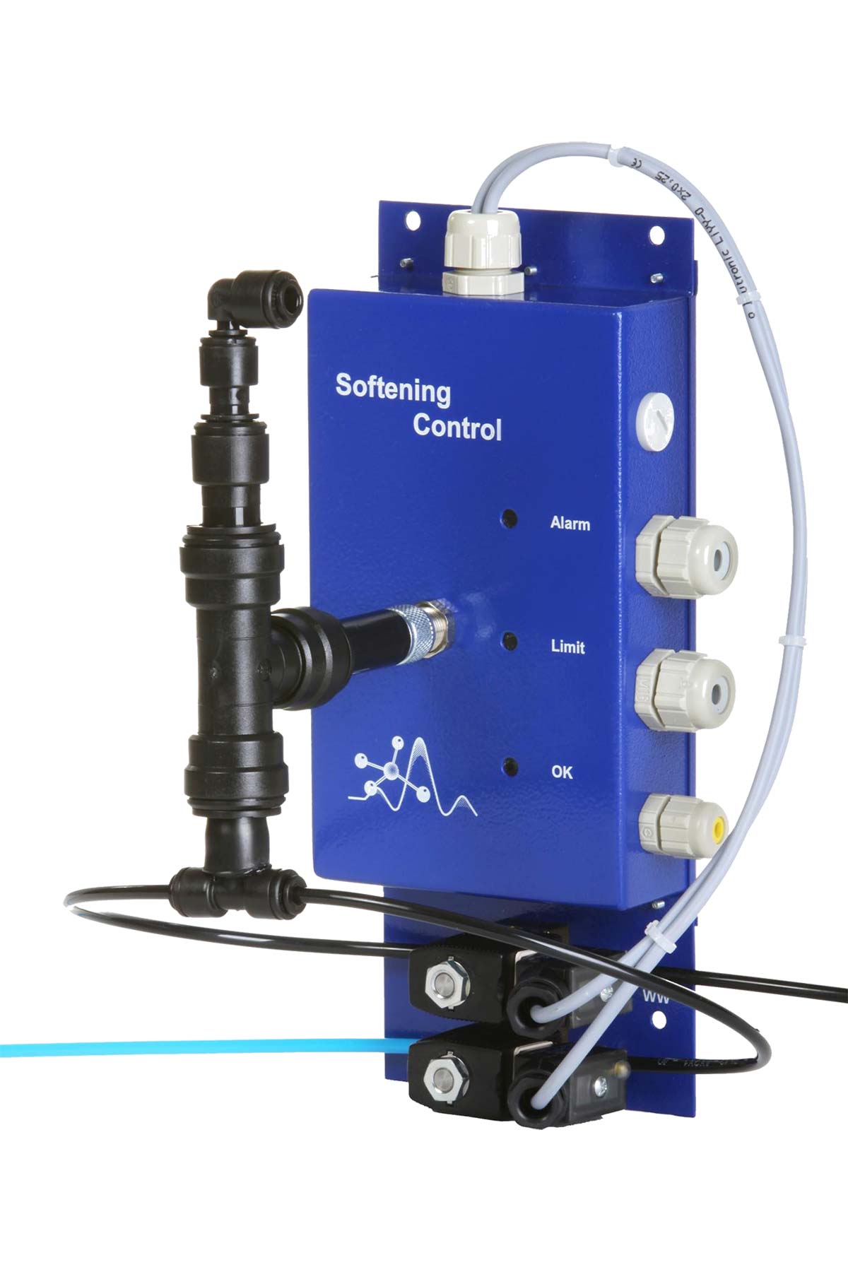  Softening Control bietet eine prozentuale Resthärteüberwachung in Bezug zur Rohwasserhärte bei Wasserenthärtern oder Umkehrosmosen. 